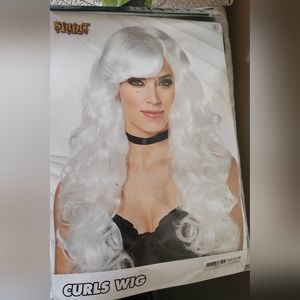 White Curly Halloween Wig